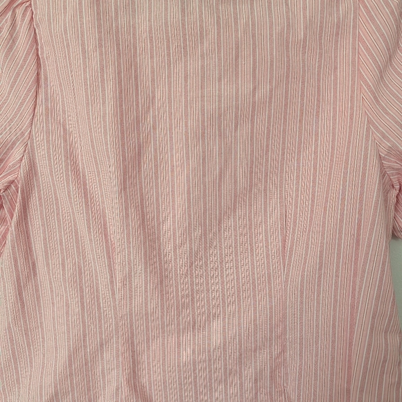 Talbots Pink Stripe Short Sleeve Blouse Medium Petite - Picture 8 of 9